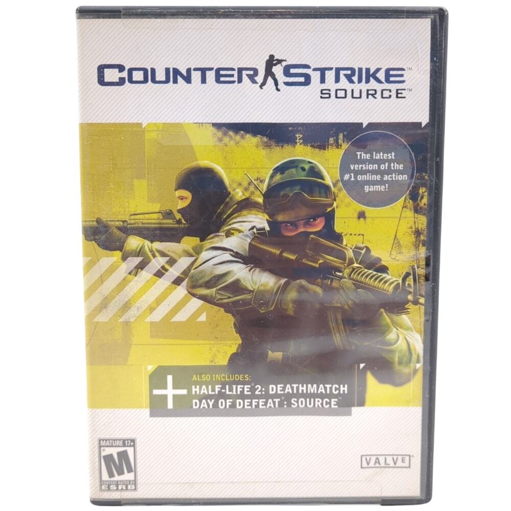 Counter-Strike: Source PC Video Game w/ Half-Life 2 Deathmatch & DoD Source